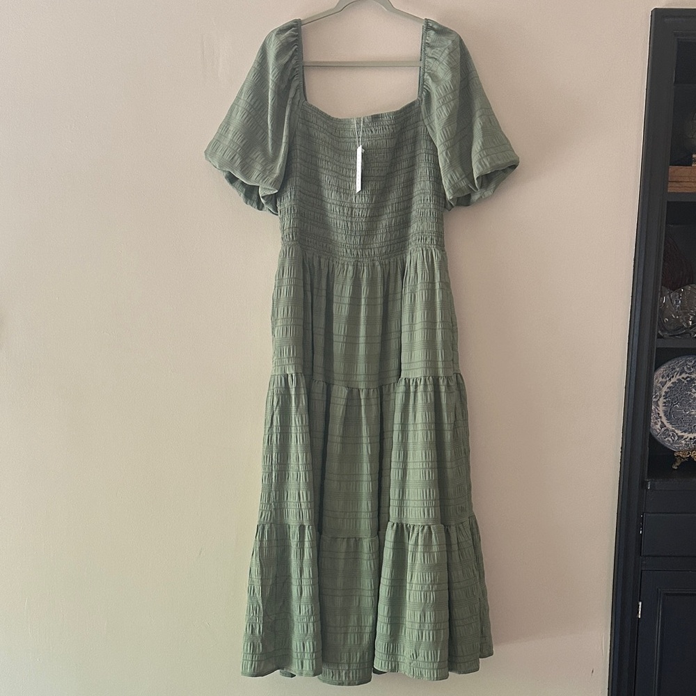 Baltic Born Green Tiered Amaya Dress